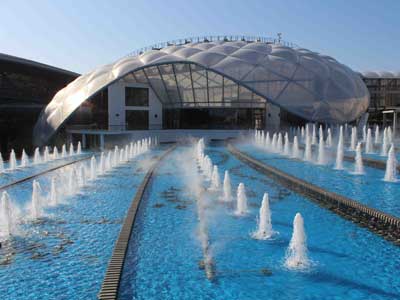 Ferrari World Cascade Jets Water Feature