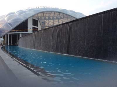 Ferrari world Abu Dhabi Waterfall