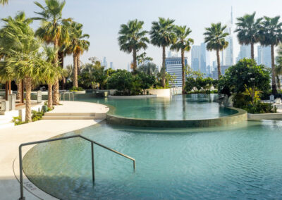 Terraced Pool side view