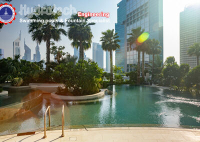 Terraced Pool day view with luxury cabanas 5