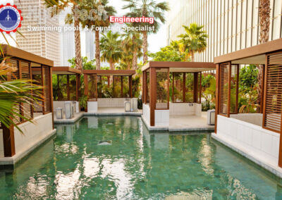 Poolside Cabanas by the Shallow End