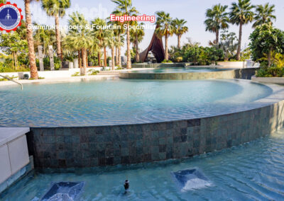 Terraced Pool side view 3