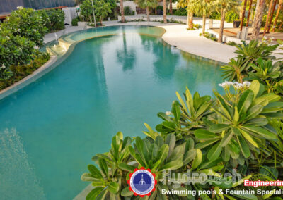 Terraced Pool side view 4